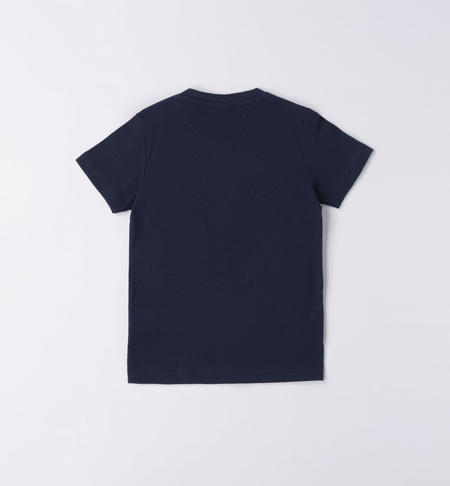 iDO 100% cotton embroidered T-shirt for boys from 9 months to 8 years NAVY-3854