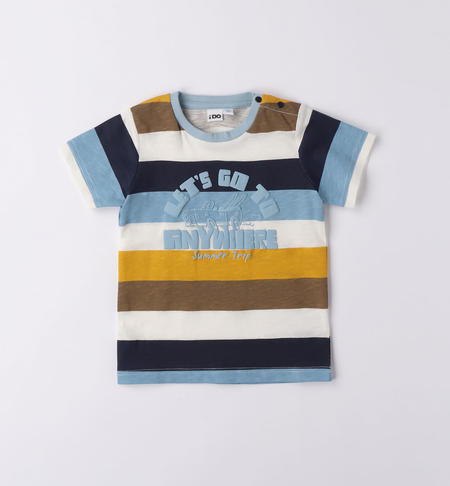 T-shirt bambino righe multicolor PANNA