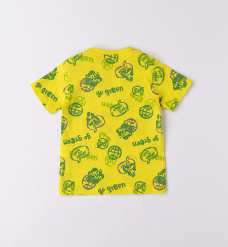 T-shirt bambino scritte da 9 mesi a 8 anni iDO GIALLO-VERDE-6VA6