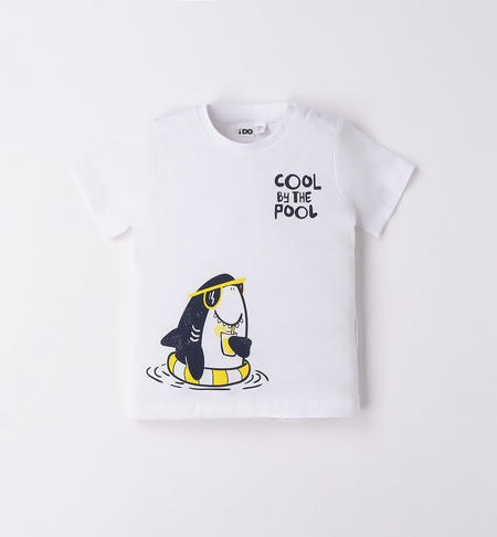 iDO cute printed T-shirt for boys from 9 months to 8 years BIANCO-0113
