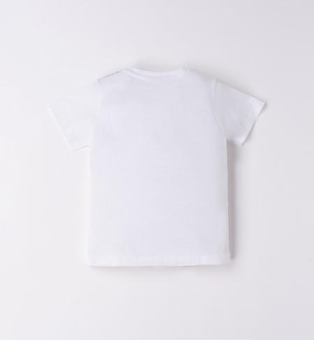 iDO cute printed T-shirt for boys from 9 months to 8 years BIANCO-VERDE-8036