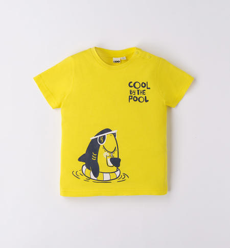 iDO cute printed T-shirt for boys from 9 months to 8 years GIALLO-1434