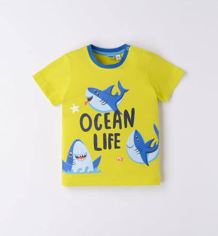 T-shirt bambino squali da 9 mesi a 8 anni iDO VERDE ACIDO-5234