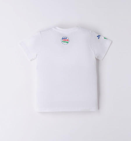 T-shirt bambino stampa adesivi da 9 mesi a 8 anni iDO BIANCO-0113