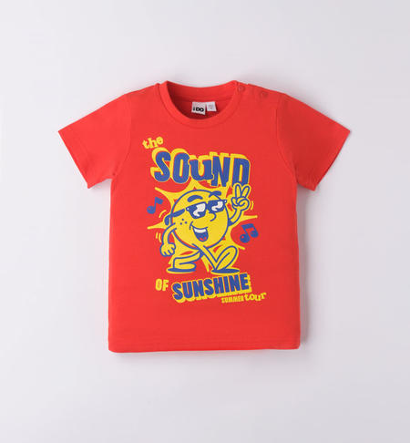 T-shirt bambino stampa grande ROSSO