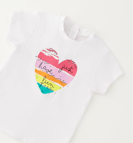 T-Shirt bimba iDO BIANCO-0113