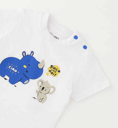 100% cotton baby boy T-shirt BIANCO-0113