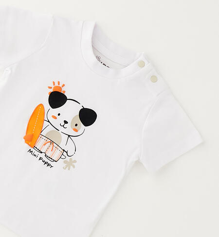 100% cotton children's T-shirts BIANCO-0113