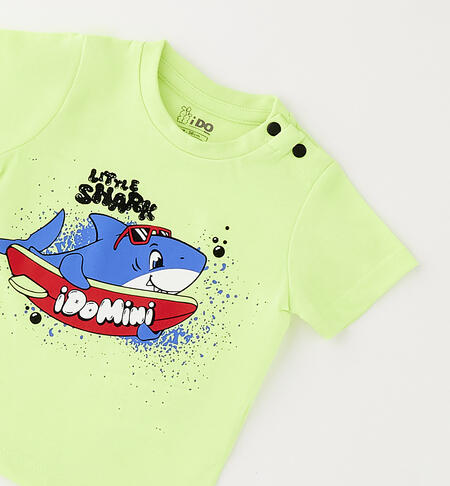 Children's beach T-shirts VERDE FLUO-5834