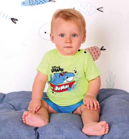 T-shirt bimbo mare VERDE