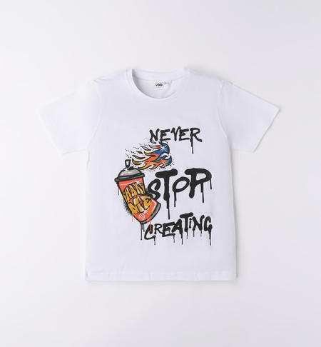 T-shirt colorate per ragazzo BIANCO