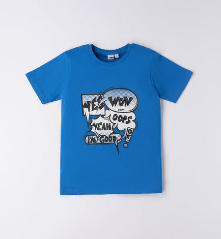 Coloured iDO T-shirts for boys from 8 to 16 years ROYAL CHIARO-3734