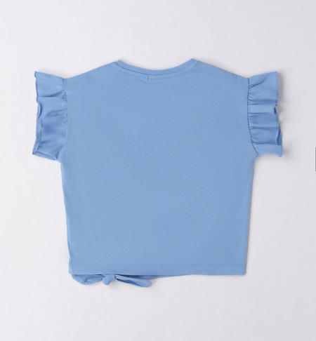 T-shirt con nodo per ragazza da 8 a 16 anni iDO AZZURRO-3624