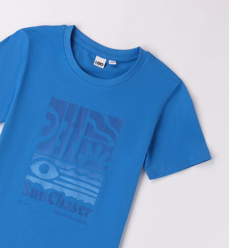 Boys' printed T-shirt TURCHESE-3733