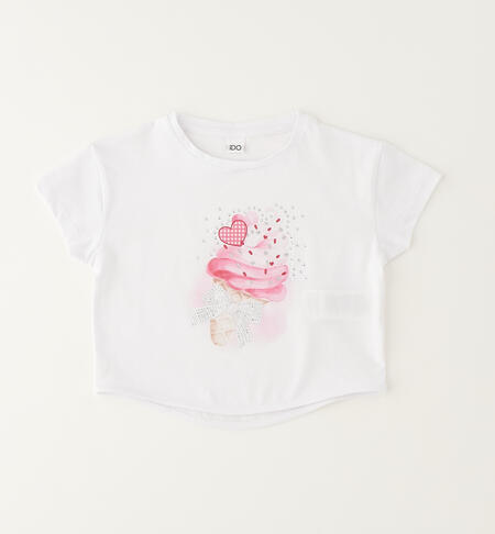 Girls' crop top BIANCO-0113