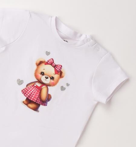 T-shirt da neonata BIANCO-0113