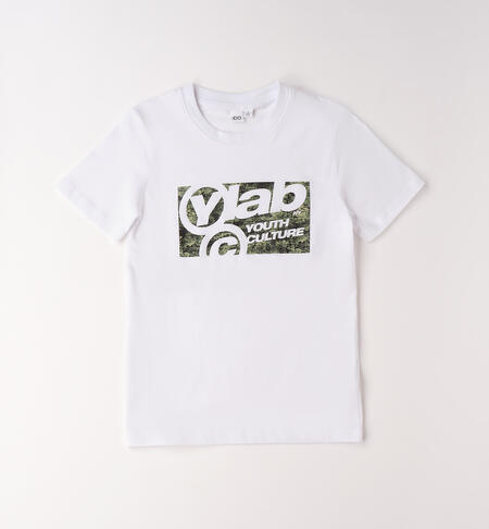 T-shirt da ragazzo iDO BIANCO