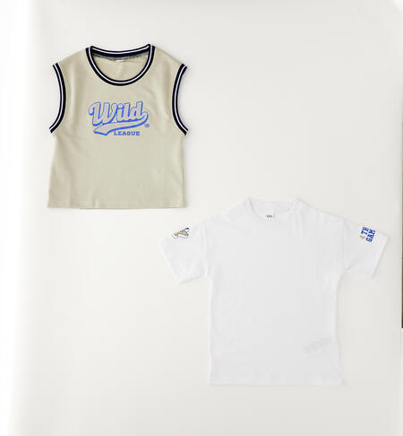 Two-piece T-shirt for children BEIGE