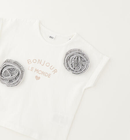 Summer T-shirt for girls BIANCO-0113