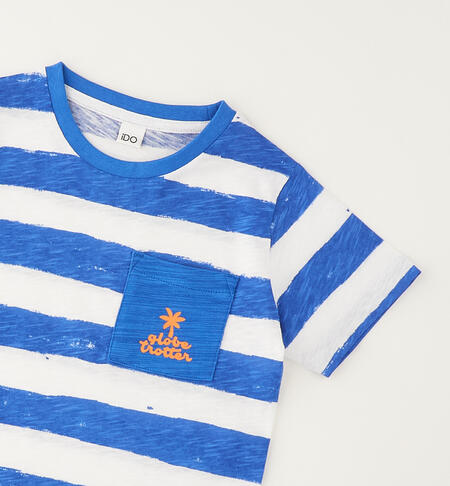 Boys' summer T-shirt BIANCO-BLUETTE-6CAA
