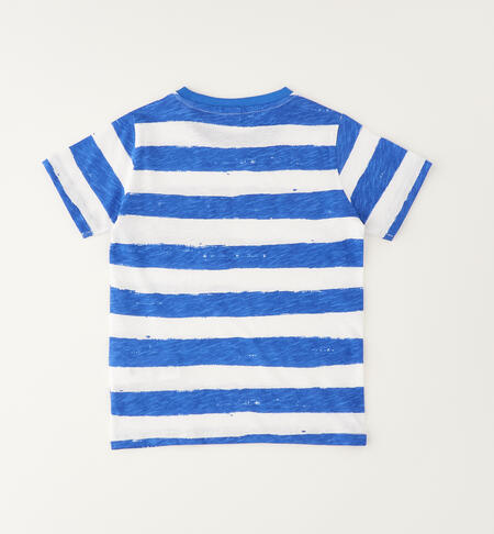Boys' summer T-shirt BIANCO-BLUETTE-6CAA