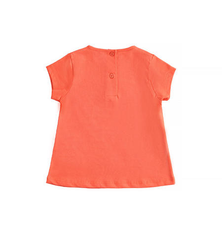 iDO butterfly T-shirt for girls from 9 months to 8 years HOT CORAL-2137