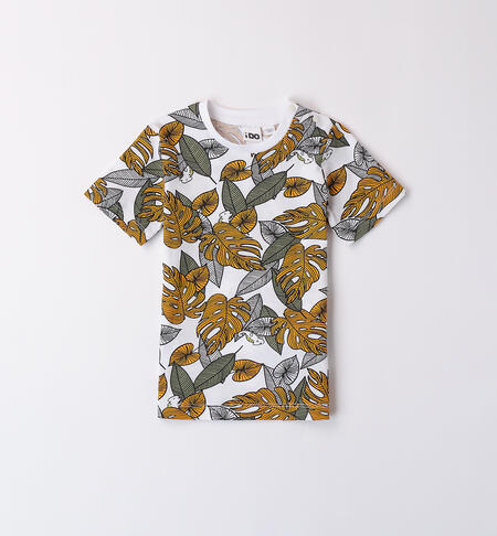 T-shirt giungla per bambino BIANCO-ARANCIO-6ACL