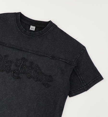 T-shirt iDO in cotone ragazzo NERO-0658
