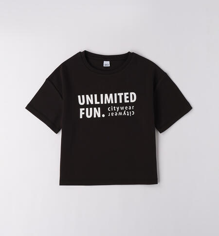 T-shirt iDO ragazza NERO