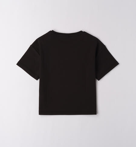 T-shirt iDO ragazza NERO-0658