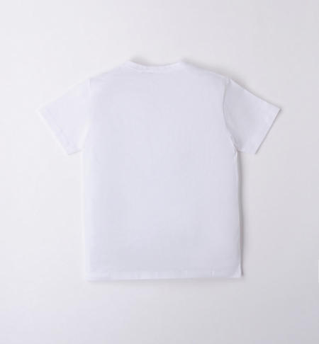 T-shirt in cotone ragazzo da 8 a 16 anni iDO BIANCO-0113