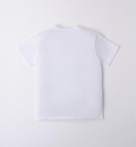 iDO cotton T-shirt for boys from 8 to 16 years BIANCO-0113