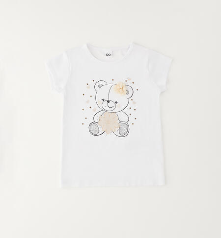 T-shirt manica corta bambina BEIGE-1033