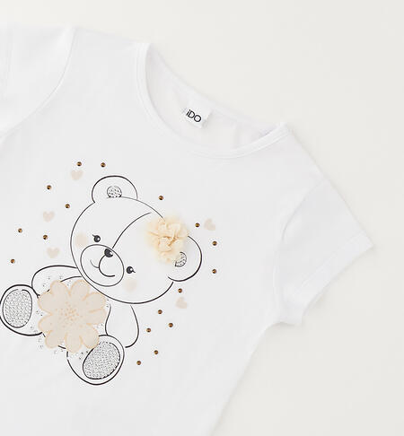 T-shirt manica corta bambina BEIGE-1033