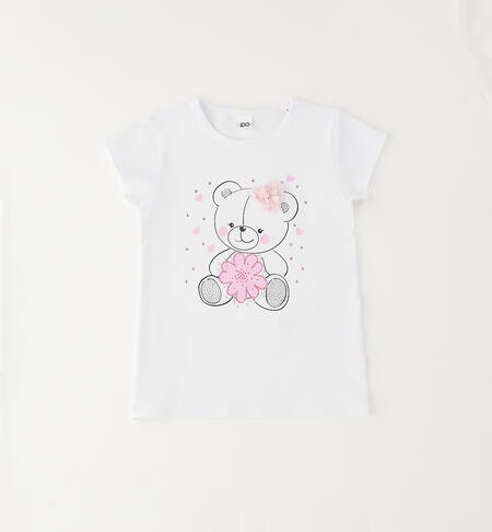 T-shirt manica corta bambina BIANCO
