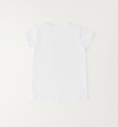 T-shirt manica corta bambina BIANCO-0113