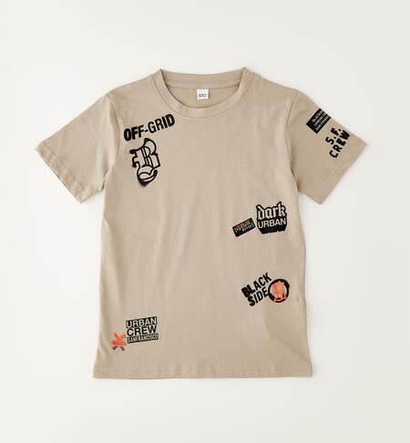 T-shirt manica corta ragazzo BEIGE