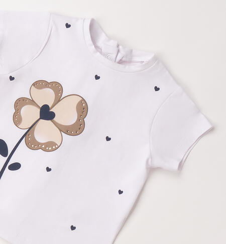 T-Shirt neonata iDO BIANCO-0113