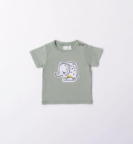 T-shirt neonato elefantino da 1 a 24 mesi iDO VERDE SALVIA-4231