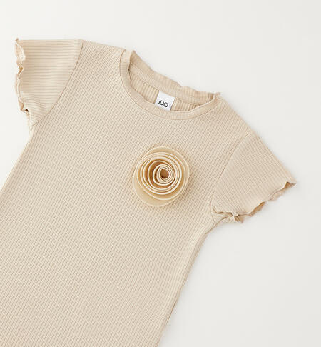T-shirt per bambina BEIGE-0924