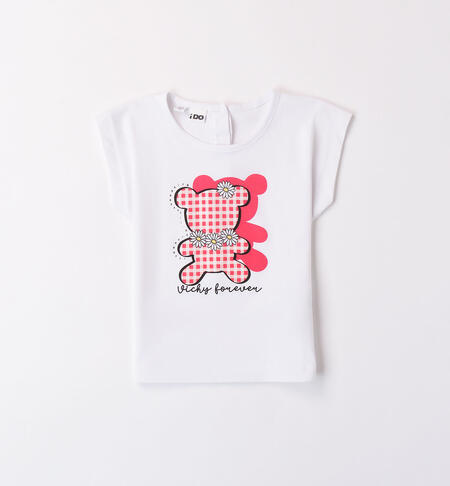 T-shirt per bambina con orsetti BIANCO-0113