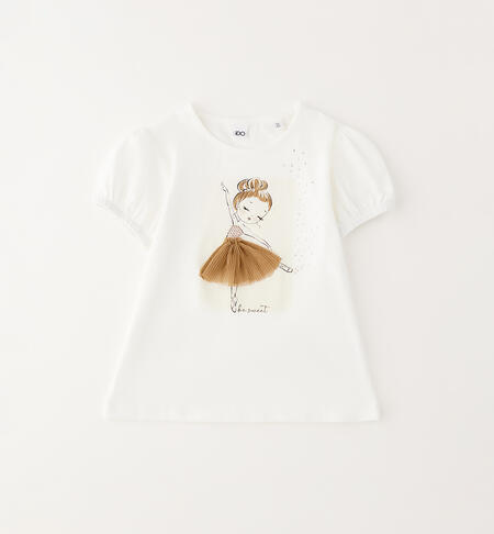 T-shirt per bambina iDO PANNA
