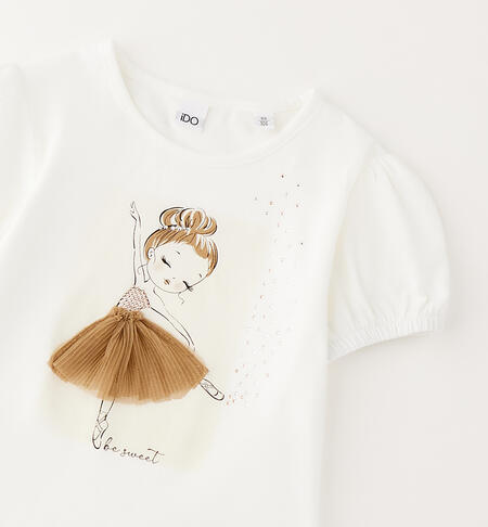 T-shirt per bambina iDO PANNA-0112
