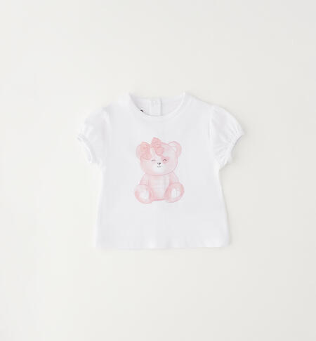 T-Shirt per bimba neonata BIANCO
