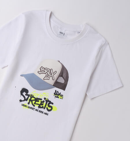 T-shirt per ragazzo BIANCO-0113