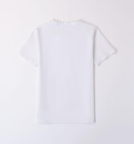 Boys' plain T-shirt BIANCO-0113