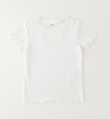 T-Shirt ragazza avvitata BIANCO-0113