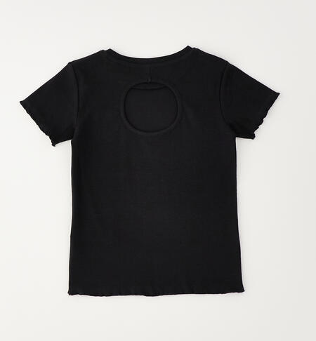 T-Shirt ragazza avvitata NERO-0658