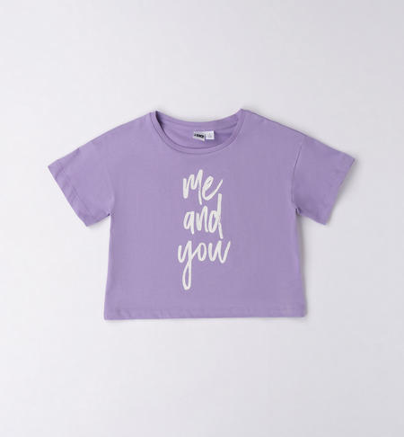 T-shirt ragazza glitter da 8 a 16 anni iDO GLICINE-3414