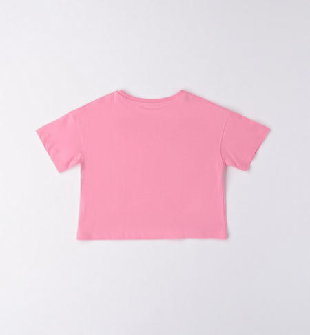T-shirt ragazza glitter da 8 a 16 anni iDO ROSA BUBBLE-2421